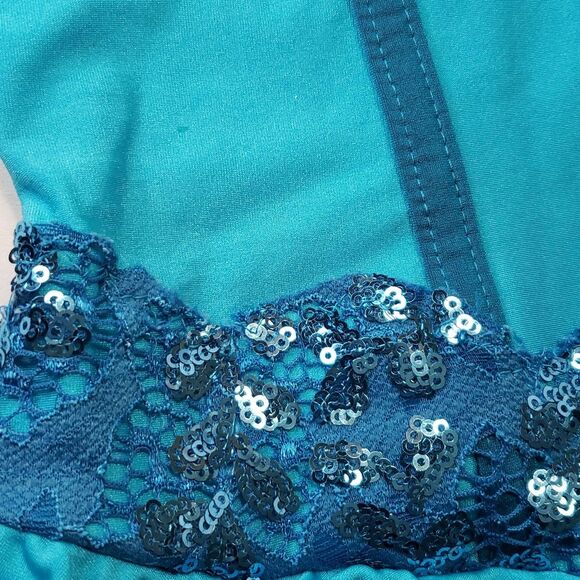 Jazz, tap, contemporary Dance Costume, Blue, Medium Adult - Picture 8 of 9